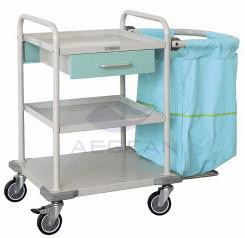 Linho móvel do hospital AG-SS017 com da sala baixa material da divisão dos ss o carro limpo sujo