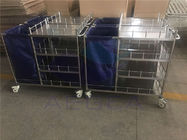 Carros de lavanderia de linho materiais de aço inoxidável do hospital AG-SS010